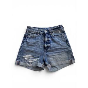 H&M &Denim distressed denim shorts